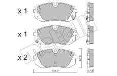 Sada brzdových platničiek kotúčovej brzdy METELLI 22-1370-0