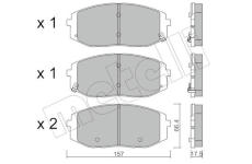 Sada brzdových platničiek kotúčovej brzdy METELLI 22-1372-0