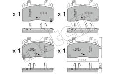 Sada brzdových destiček, kotoučová brzda METELLI 22-1377-0