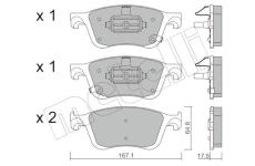 Sada brzdových platničiek kotúčovej brzdy METELLI 22-1382-0