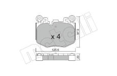 Sada brzdových destiček, kotoučová brzda METELLI 22-1384-0