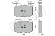 Sada brzdových destiček, kotoučová brzda METELLI 22-1388-0