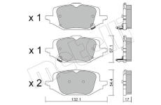 Sada brzdových destiček, kotoučová brzda METELLI 22-1397-0
