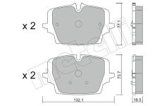 Sada brzdových destiček, kotoučová brzda METELLI 22-1407-0