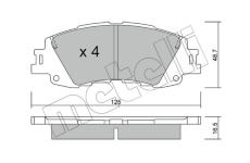 Sada brzdových destiček, kotoučová brzda METELLI 22-1410-0