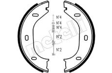 Sada brzdových čelistí, parkovací brzda METELLI 53-0011K