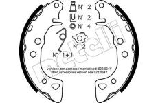 Sada brzdových čeľustí METELLI 53-0021K