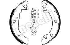 Sada brzdových čeľustí METELLI 53-0118K