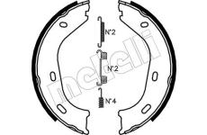 Sada brzdových čelistí, parkovací brzda METELLI 53-0232K