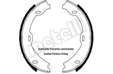 Sada brzdových čelistí, parkovací brzda METELLI 53-0241