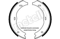 Sada brzdových čelistí, parkovací brzda METELLI 53-0248