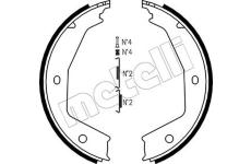 Sada brzdových čelistí, parkovací brzda METELLI 53-0331K