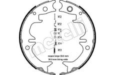 Sada brzdových čelistí, parkovací brzda METELLI 53-0442K
