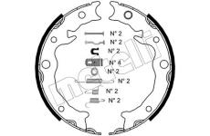 Sada brzdových čelistí, parkovací brzda METELLI 53-0538K