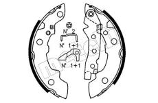 Sada brzdových čelistí METELLI 53-0623K