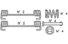 Sada příslušenství, brzdové čelisti METELLI K371