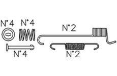 Sada príslużenstva brzdovej čeľuste METELLI K392