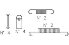 Sada príslużenstva brzdovej čeľuste METELLI K396