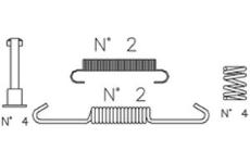 Sada příslušenství, brzdové čelisti METELLI K400
