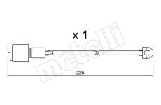 Vystrazny kontakt, opotrebeni oblozeni METELLI SU.075