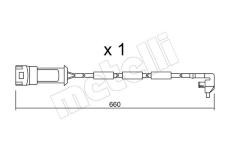 Vystrazny kontakt, opotrebeni oblozeni METELLI SU.090