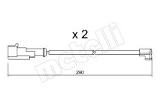 Vystrazny kontakt, opotrebeni oblozeni METELLI SU.100K