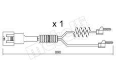 Vystrazny kontakt, opotrebeni oblozeni METELLI SU.103