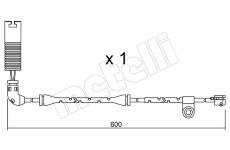 Vystrazny kontakt, opotrebeni oblozeni METELLI SU.112