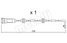 Vystrazny kontakt, opotrebeni oblozeni METELLI SU.144