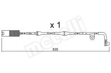 Vystrazny kontakt, opotrebeni oblozeni METELLI SU.158