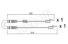 Vystrazny kontakt, opotrebeni oblozeni METELLI SU.171K