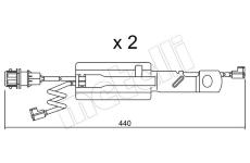 Vystrazny kontakt, opotrebeni oblozeni METELLI SU.179K
