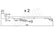 Vystrazny kontakt, opotrebeni oblozeni METELLI SU.183K