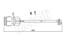 Vystrazny kontakt, opotrebeni oblozeni METELLI SU.249