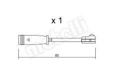 Vystrazny kontakt, opotrebeni oblozeni METELLI SU.314