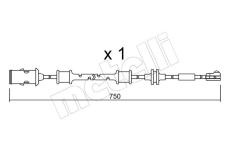 Vystrazny kontakt, opotrebeni oblozeni METELLI SU.319