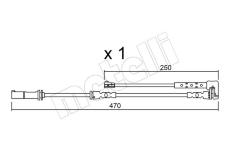 Vystrazny kontakt, opotrebeni oblozeni METELLI SU.338