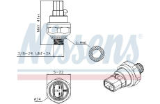Tlakový vypínač, klimatizace NISSENS 301016