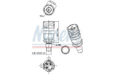 Tlakový spínač klimatizácie NISSENS 301028