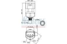 Tlakový vypínač, klimatizace NISSENS 301037
