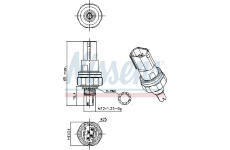 Tlakový vypínač, klimatizace NISSENS 301046
