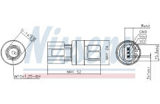 Tlakový vypínač, klimatizace NISSENS 301066