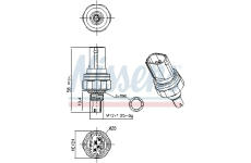 Tlakový vypínač, klimatizace NISSENS 301071