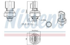 Tlakový vypínač, klimatizace NISSENS 301077