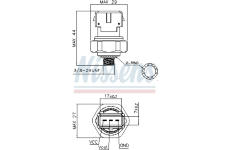 Tlakový spínač klimatizácie NISSENS 301079