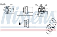 Tlakový spínač klimatizácie NISSENS 301099