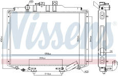 Chladič, chlazení motoru NISSENS 606672