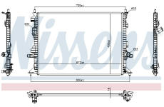 Chladič, chlazení motoru NISSENS 606908