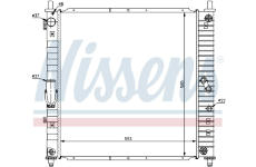 Chladič, chlazení motoru NISSENS 61643