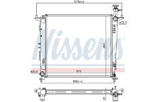 Chladič, chlazení motoru NISSENS 666222